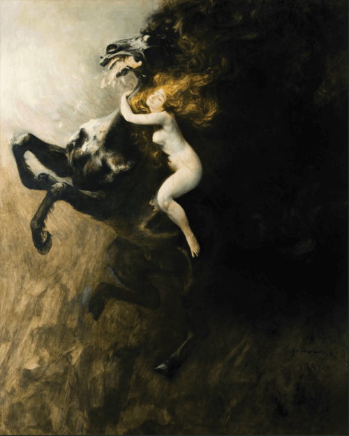 Reprodukcja obrazu „Szał uniesień” – Władysław Podkowiński