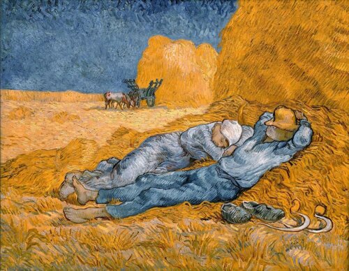 Reprodukcja obrazu „Siesta”, „Południe – Odpoczynek od pracy”- Vincent van Gogh