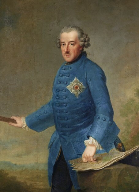 Reprodukcja obrazu „Portret Fryderyka II Pruskiego” – Johann Georg Ziesenis