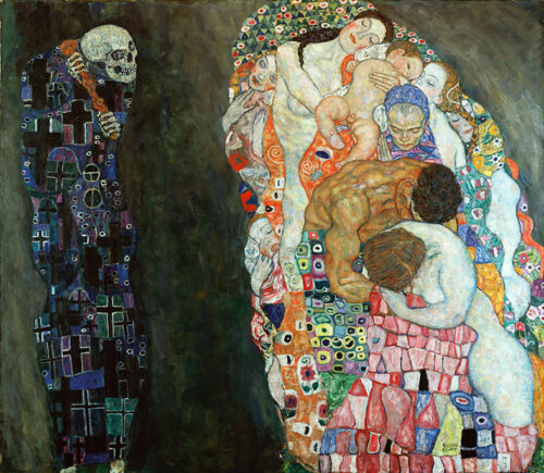 Reprodukcja obrazu „Śmierć i życie” – Gustaw Klimt